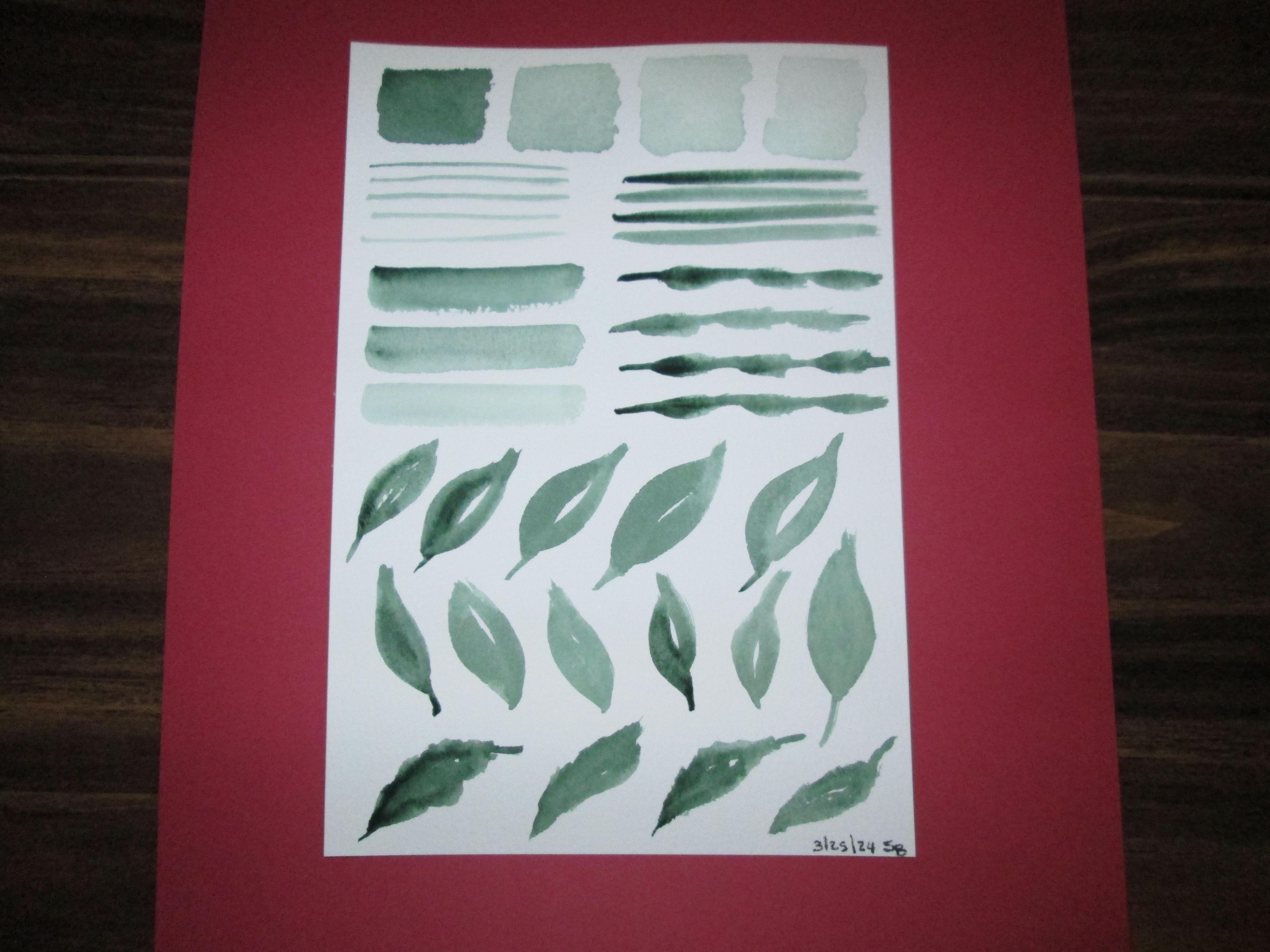 Watercolor Brush Control Exercises - student project