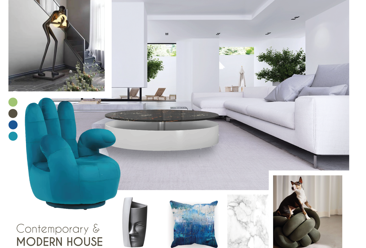 Open concept house - student project