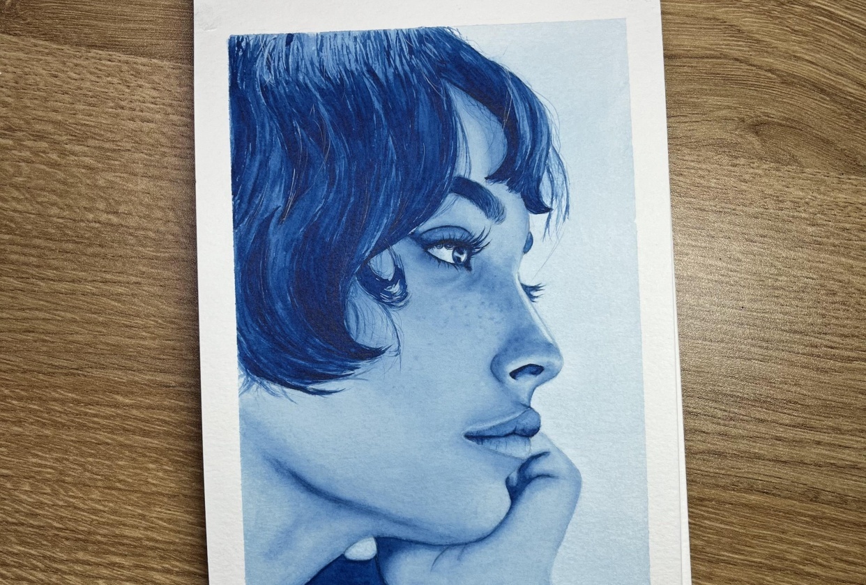 Monochromatic portrait - student project