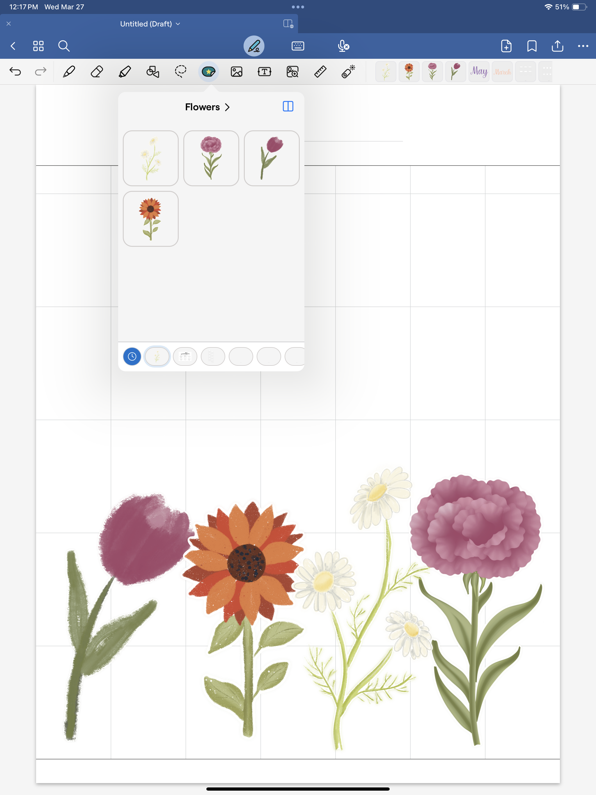Flower Sticker Pack - student project