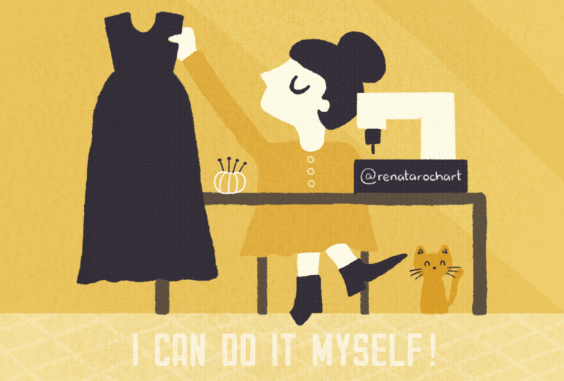 Mid-Century Style Character Illustration