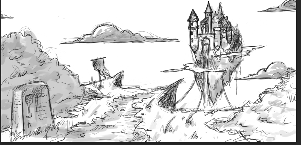 floating island castle - student project