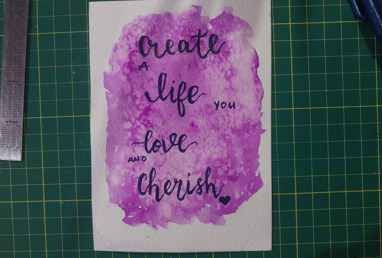 Hand lettering - student project