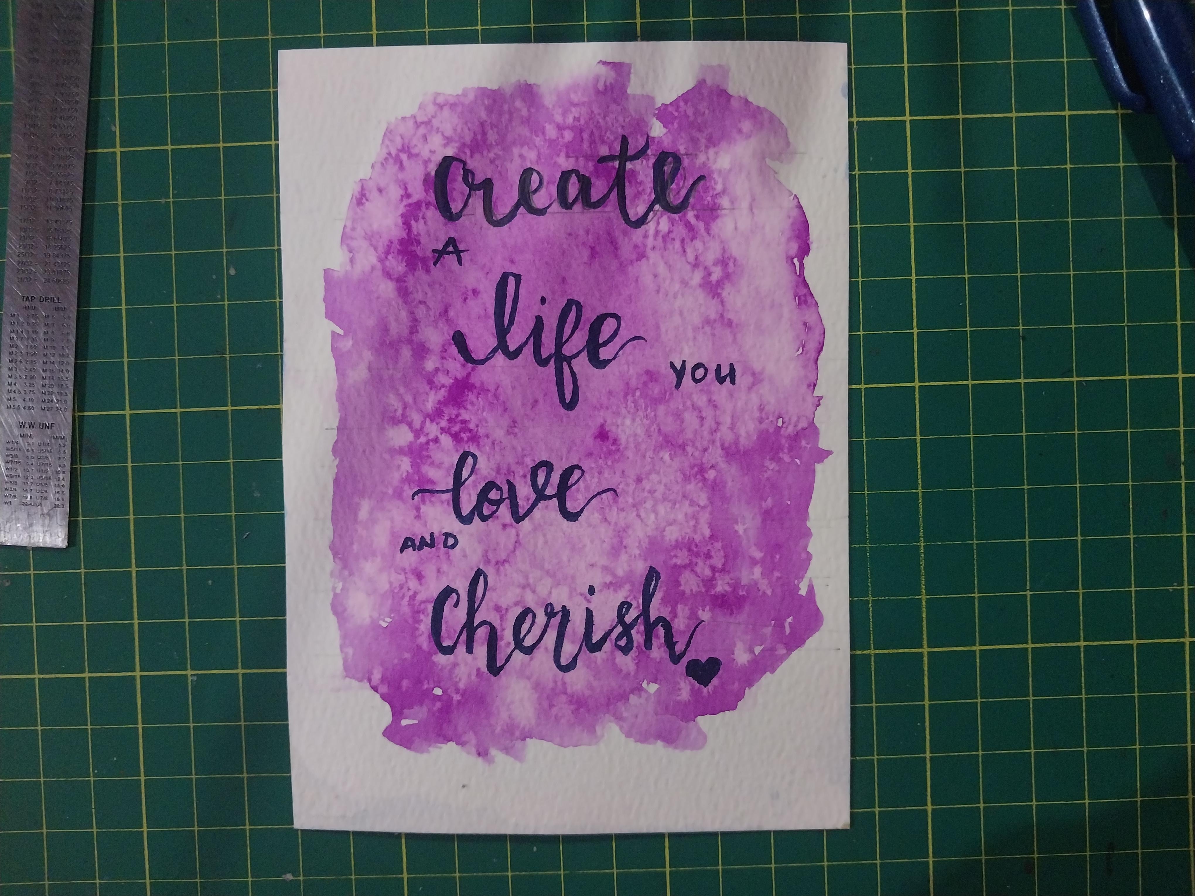Hand lettering - student project