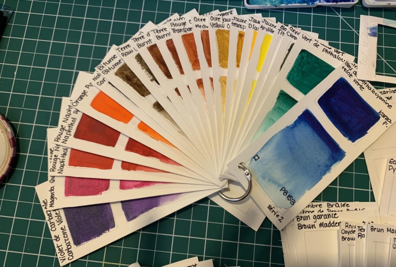 Watercolour swatches