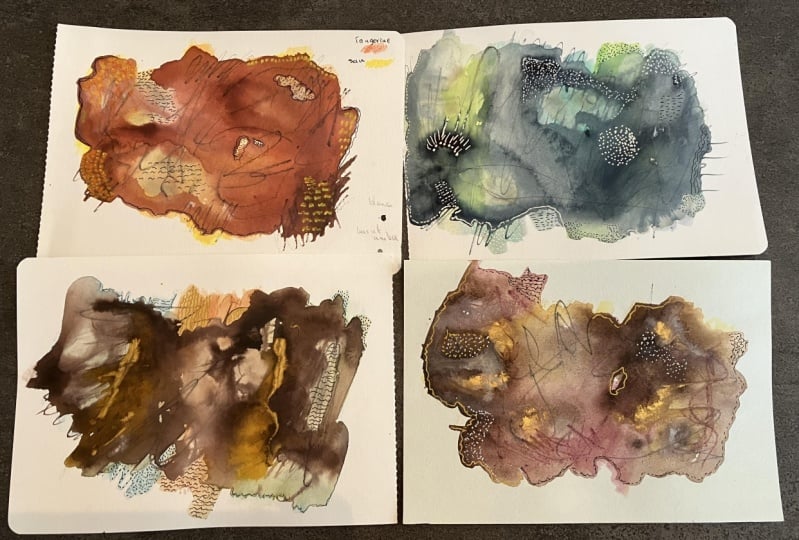 Mixed media projects- with water soluble supplies