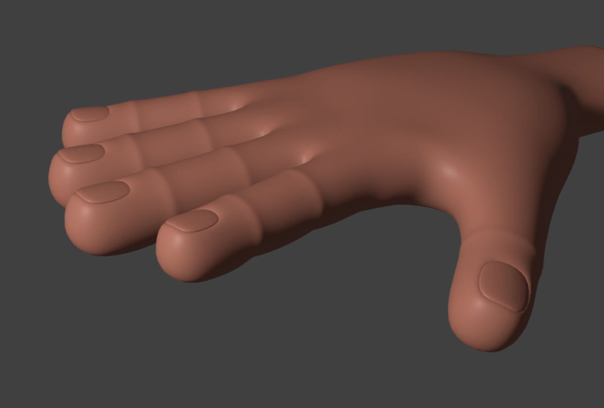 Low Poly Hand - student project