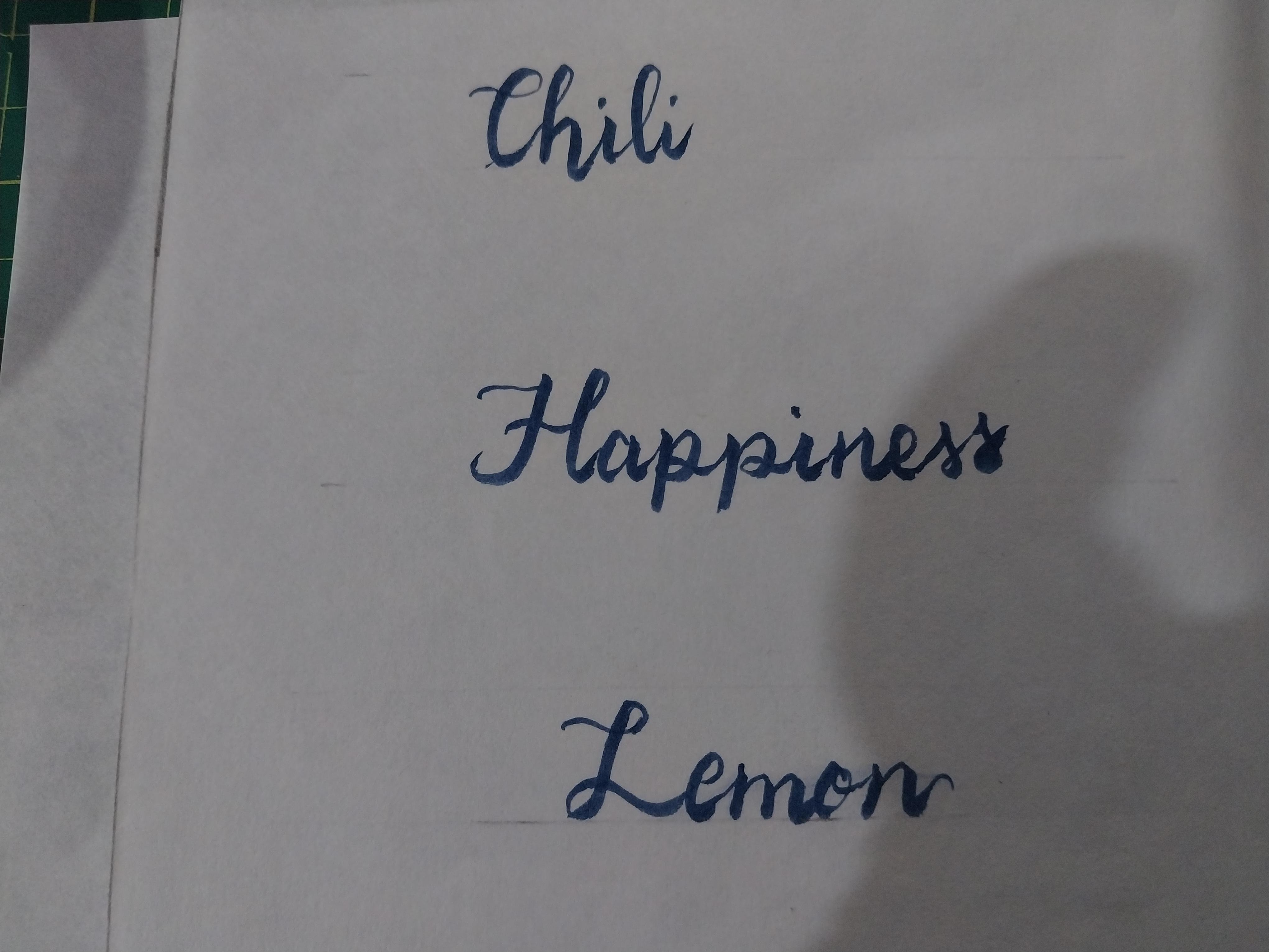 Brush lettering - student project