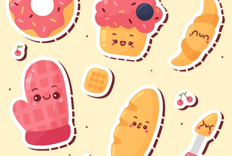 Pastry stickers
