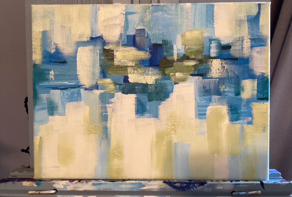 intelligence artificielle et peinture abstraite contemporaine | Julien  Guénard Peinture Abstraite, image size:1242x839