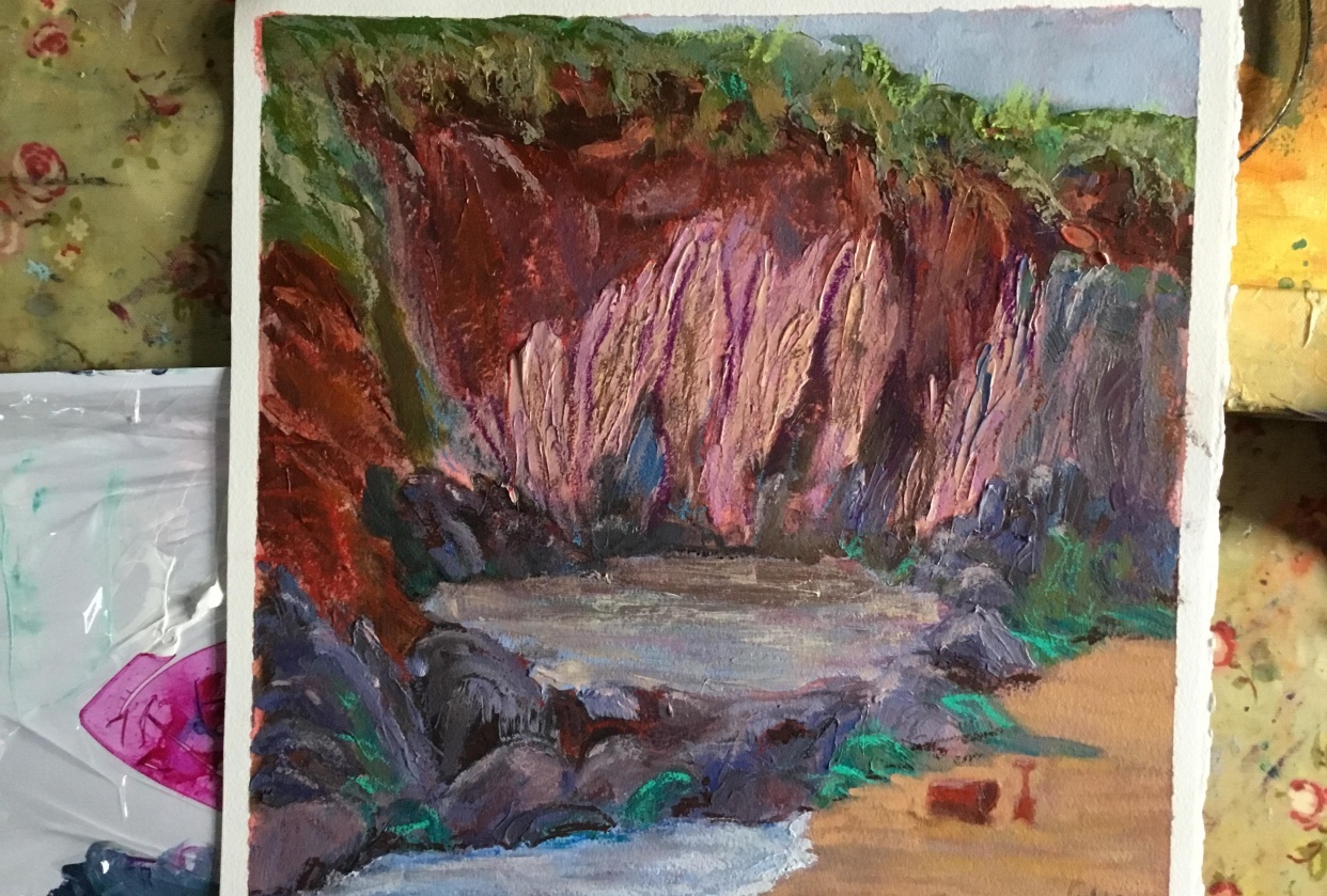 Rock pool at Porthgain Pembrokeshire - student project