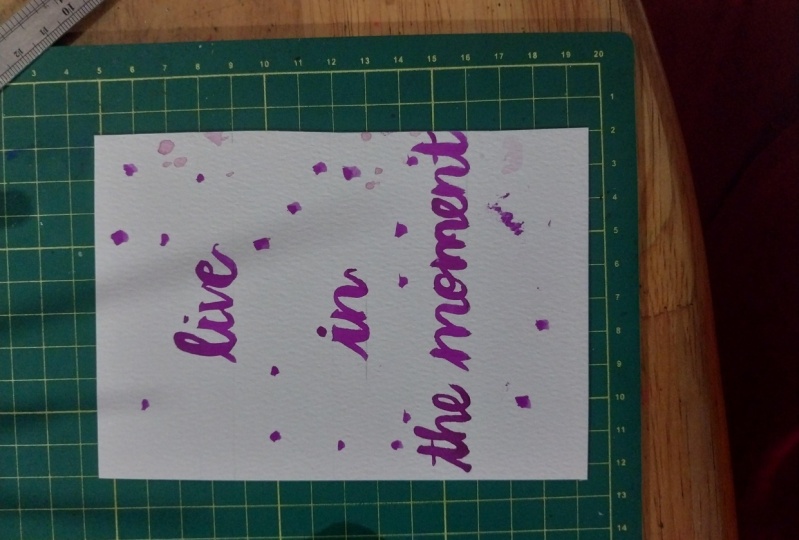 Watercolor lettering