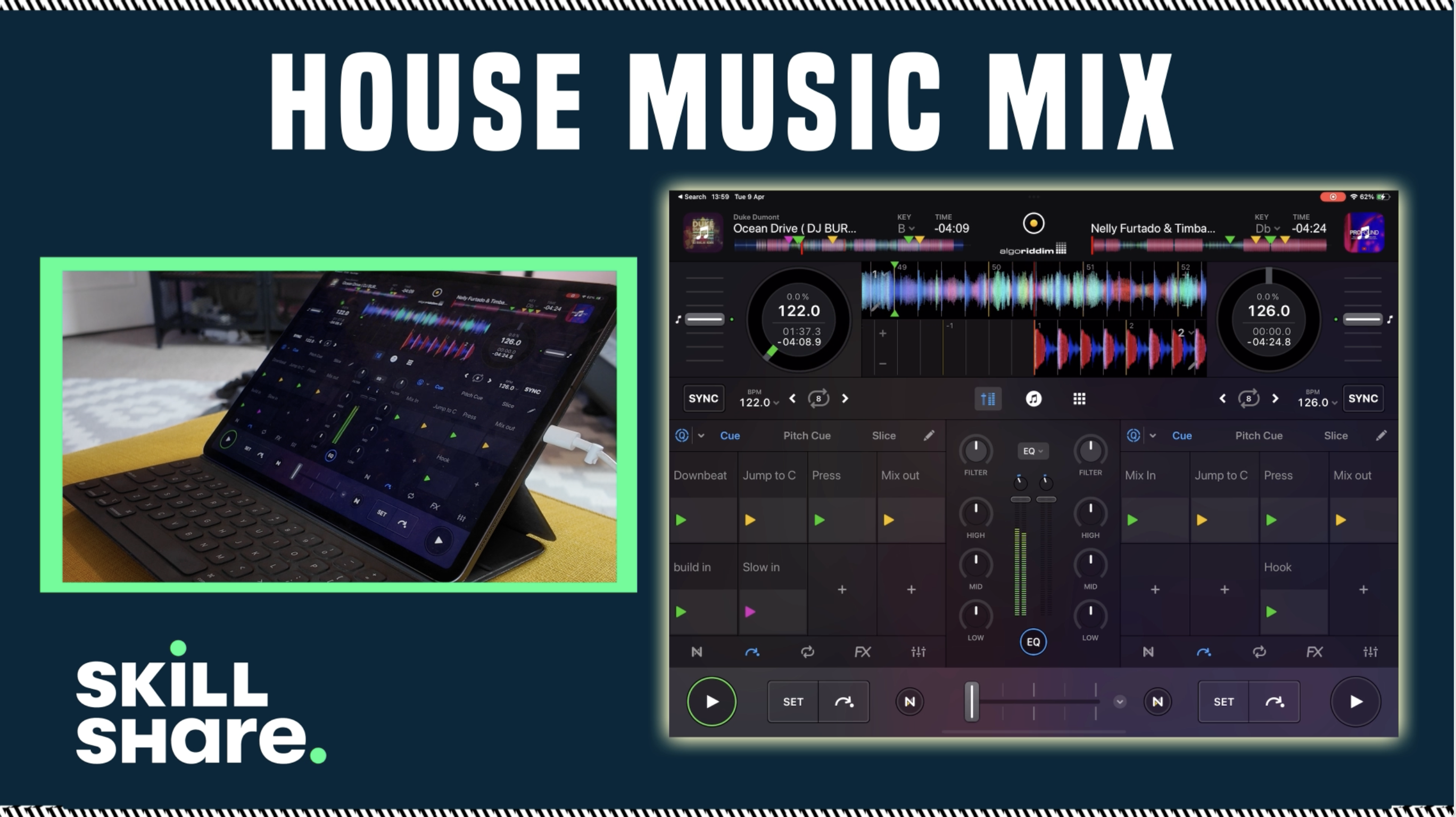 House Music Mix on Algoriddim Djay - student project