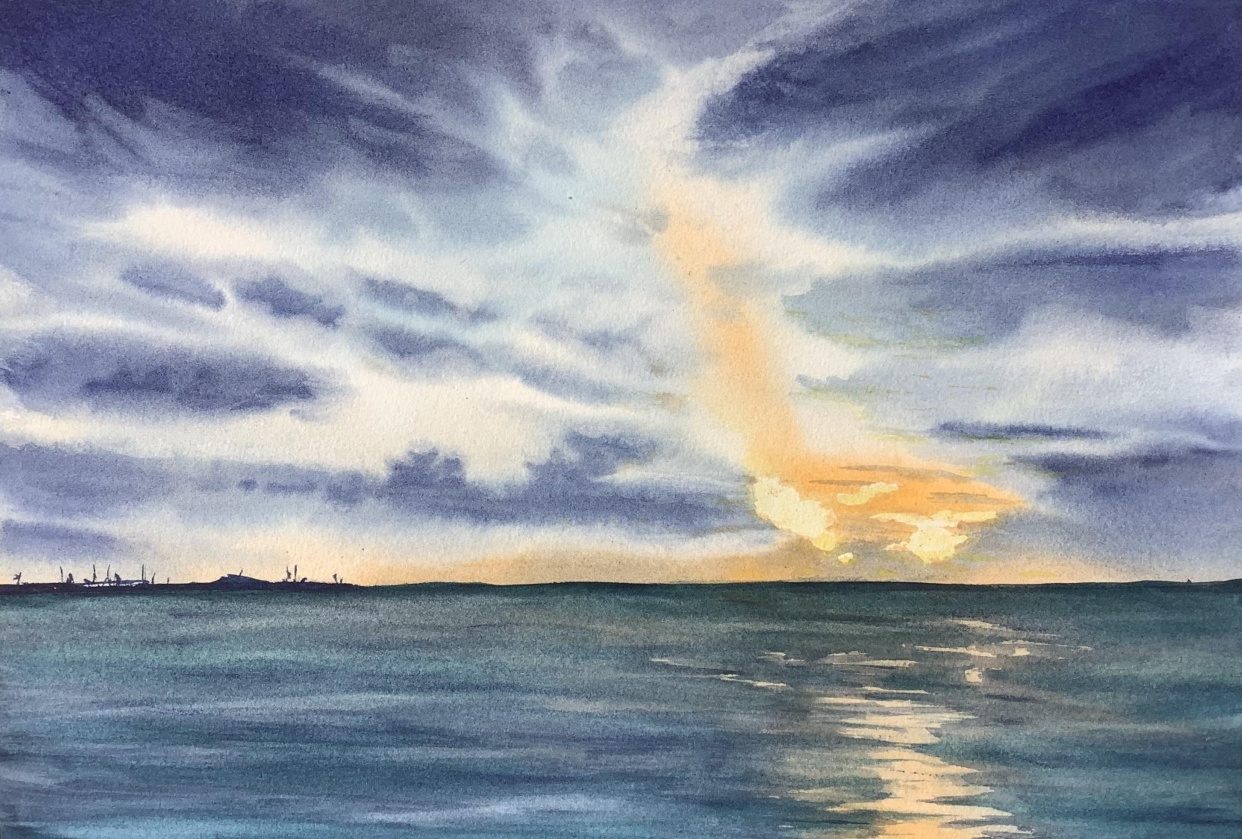 Sonnenuntergang mit Anna Zadorozhnaja - student project
