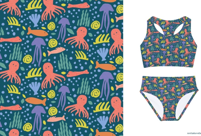 Sea life cutouts - AmiliaKorreDesigns