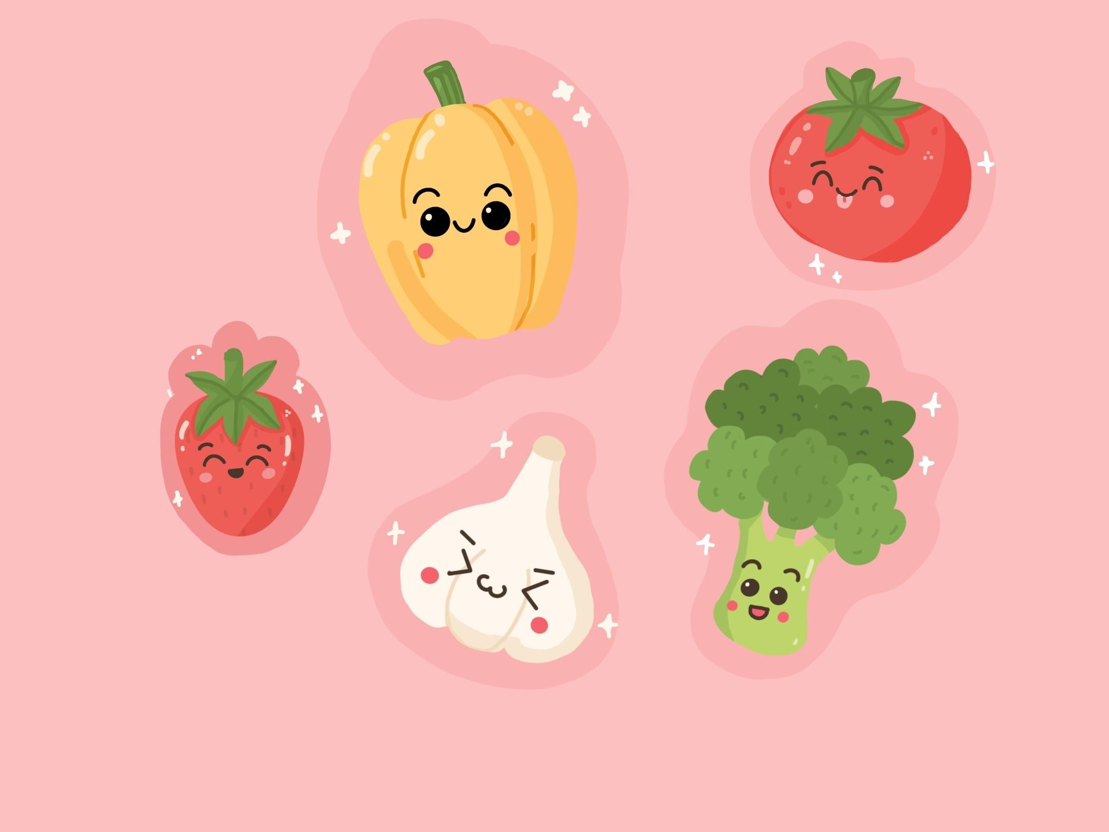 Adorable vegetables - student project