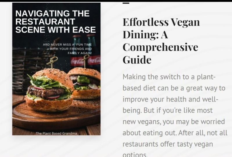 The Plant Based Grandma Landing Page