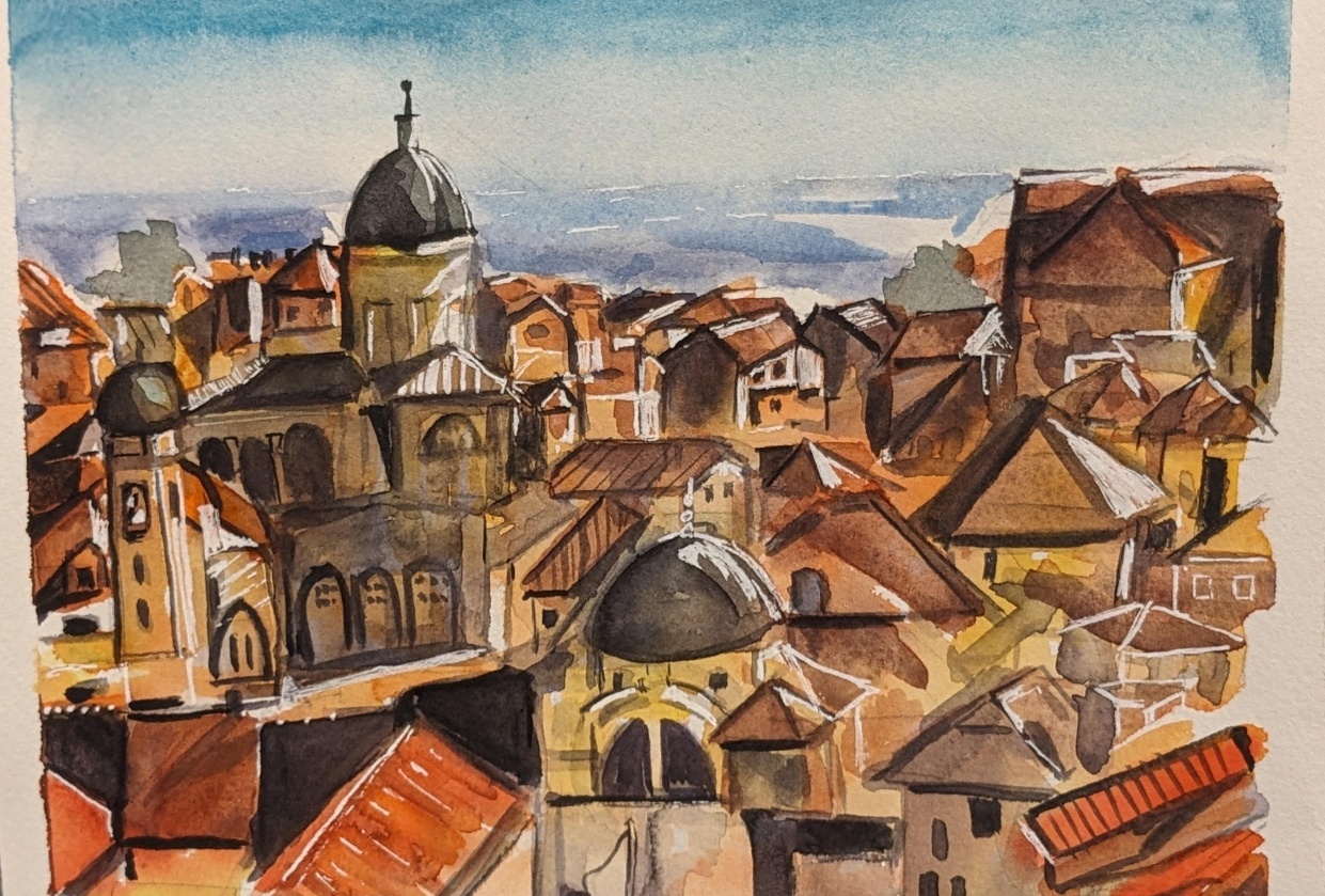 urban landscape sketch/paint - student project