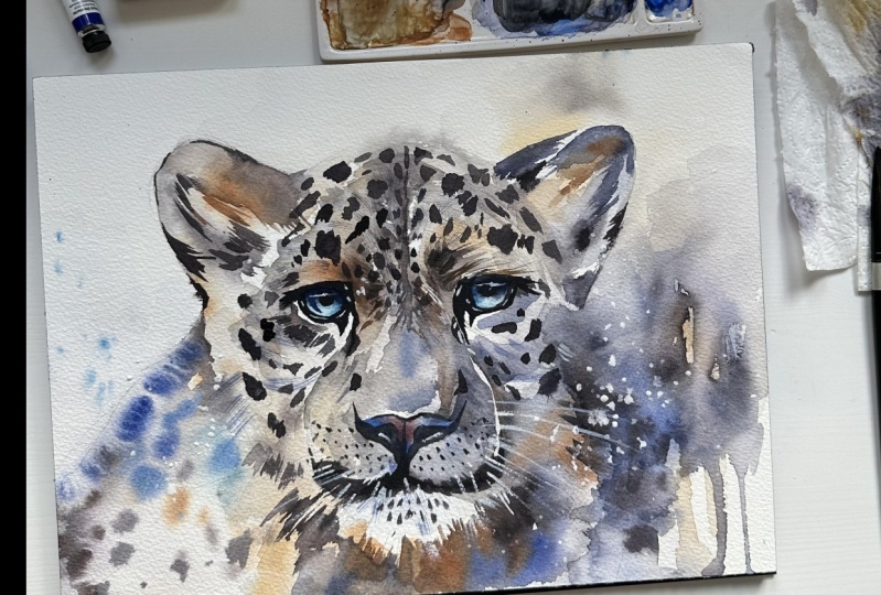 Snow Leopard by Aleksandryna Gromyko