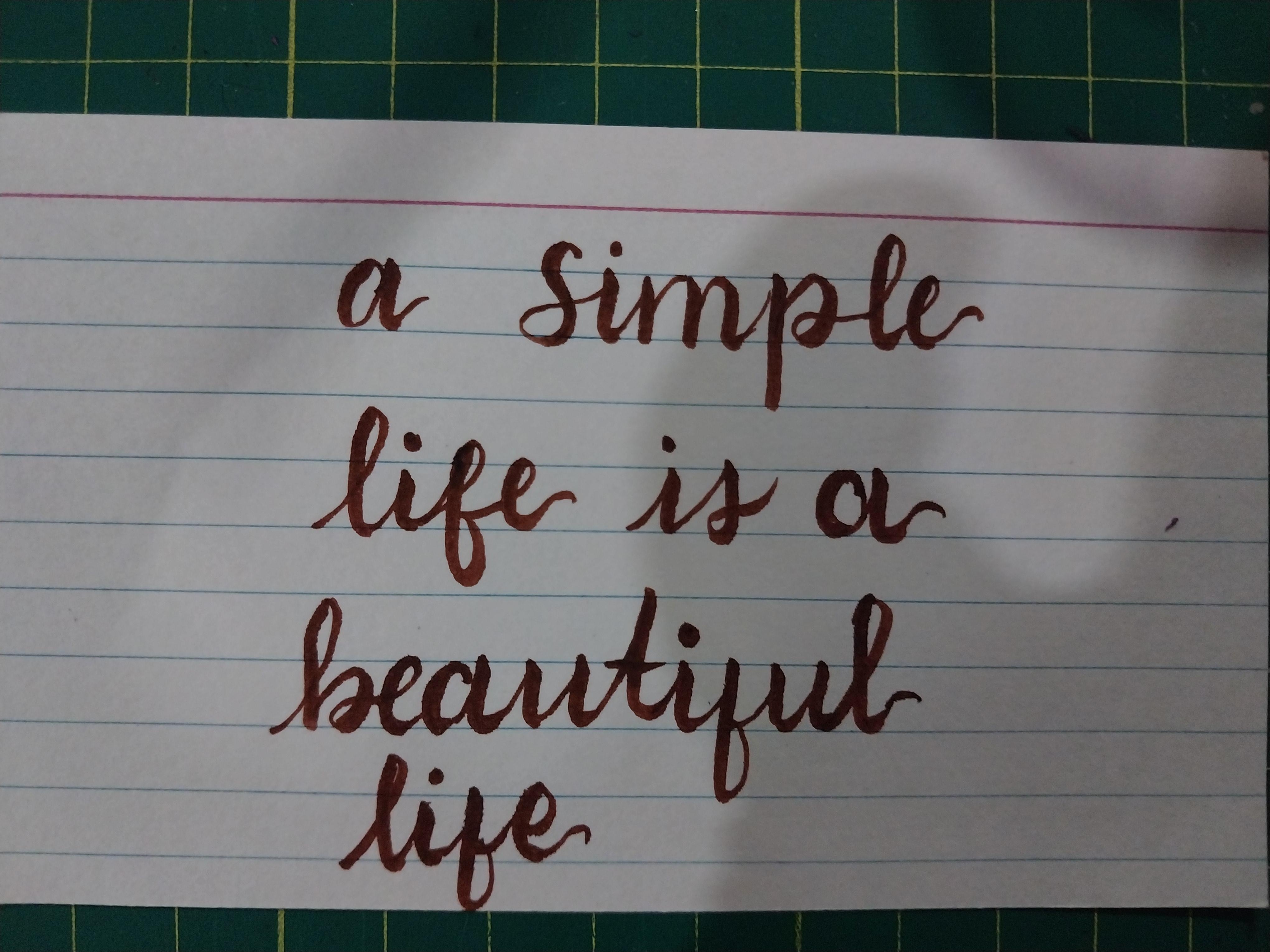 Basic brush calligraphy - student project