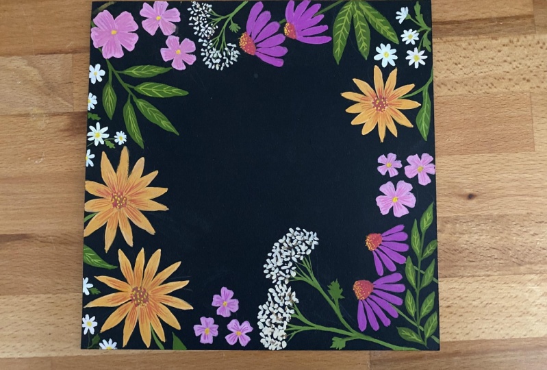 Gouache floral illustration