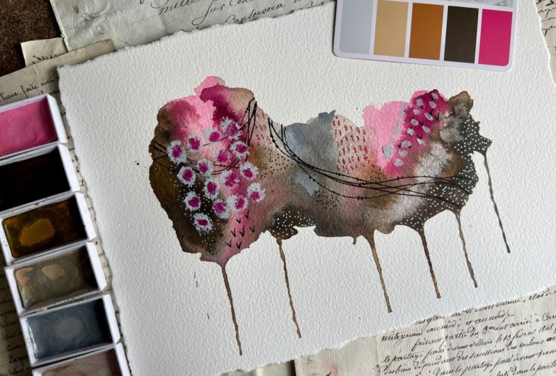 Colors in Motion: Creating Abstract Art with Drips and Marks