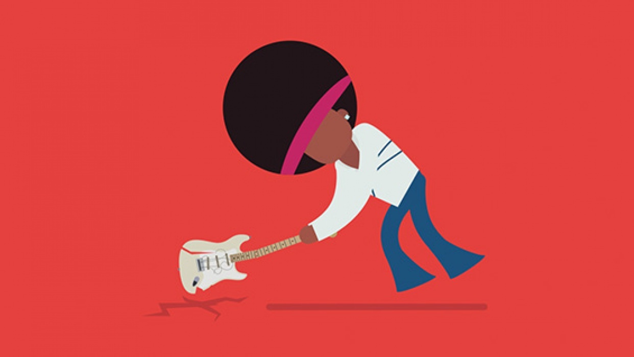 Jimi Hendrix Guitar Smash - student project