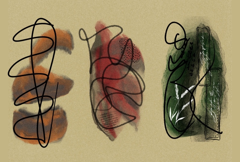 Graphite abstracts with Procreate