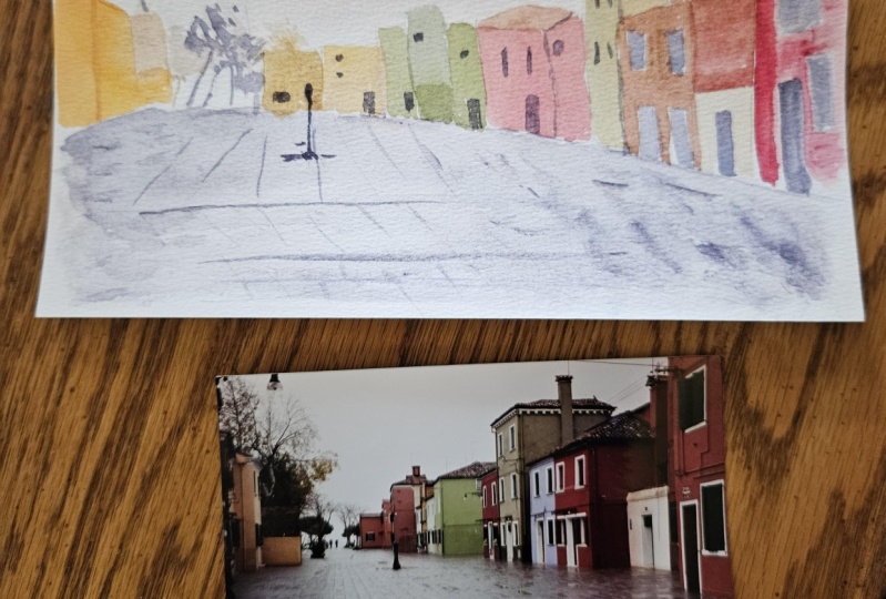 Reference photo - loose sketch