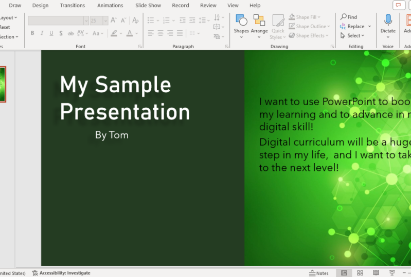 My sample presentation