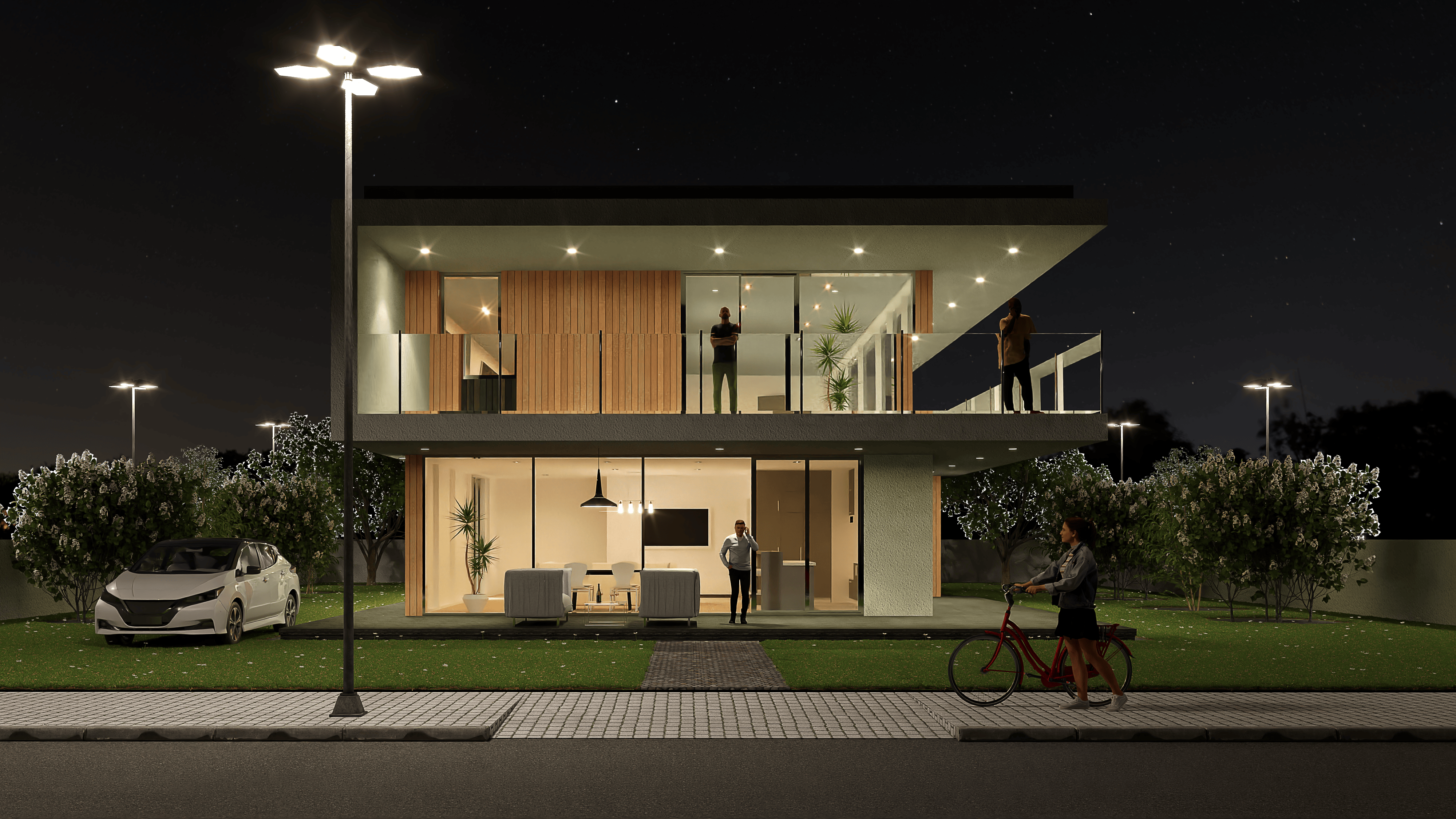 EXTERIOR NIGHT RENDER - student project
