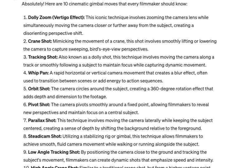 Using Chat GTP to narrow down my next video idea