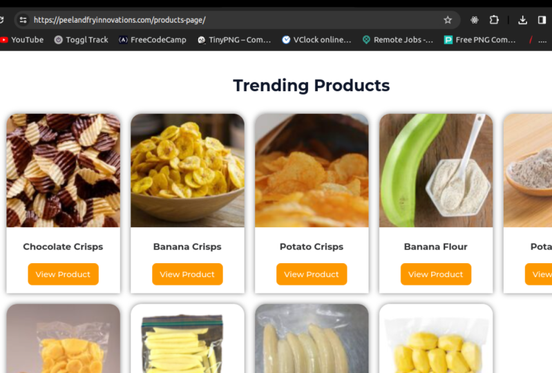 Peel and Fry Innovations Product page