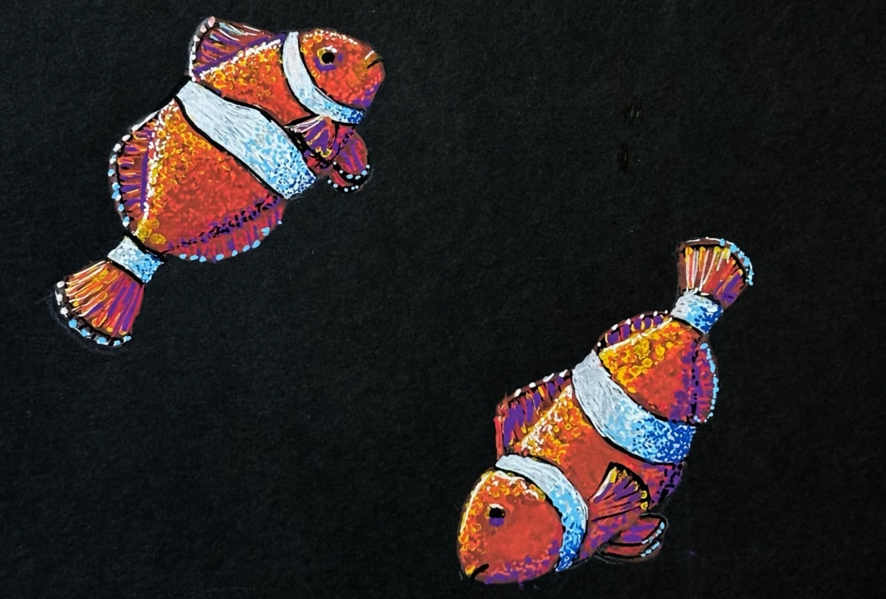Posca Pen Clownfish - student project
