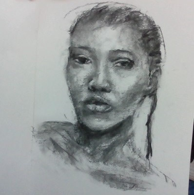 Charcoal girl - student project