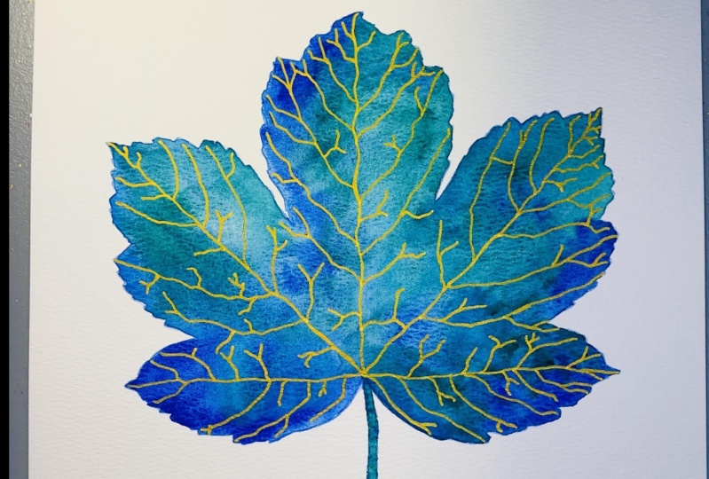 Vibrant Leaf Painting