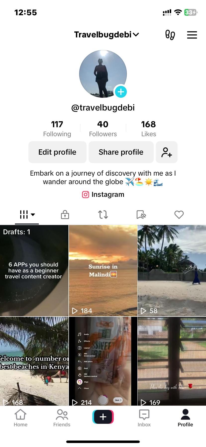 My tiktok Page - student project