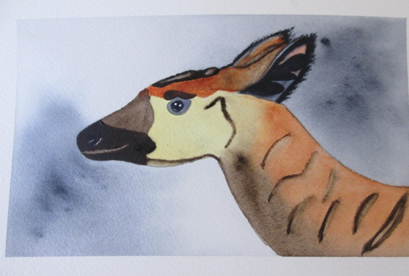 Watercolor Okapi
