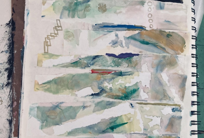 Watercolor collage