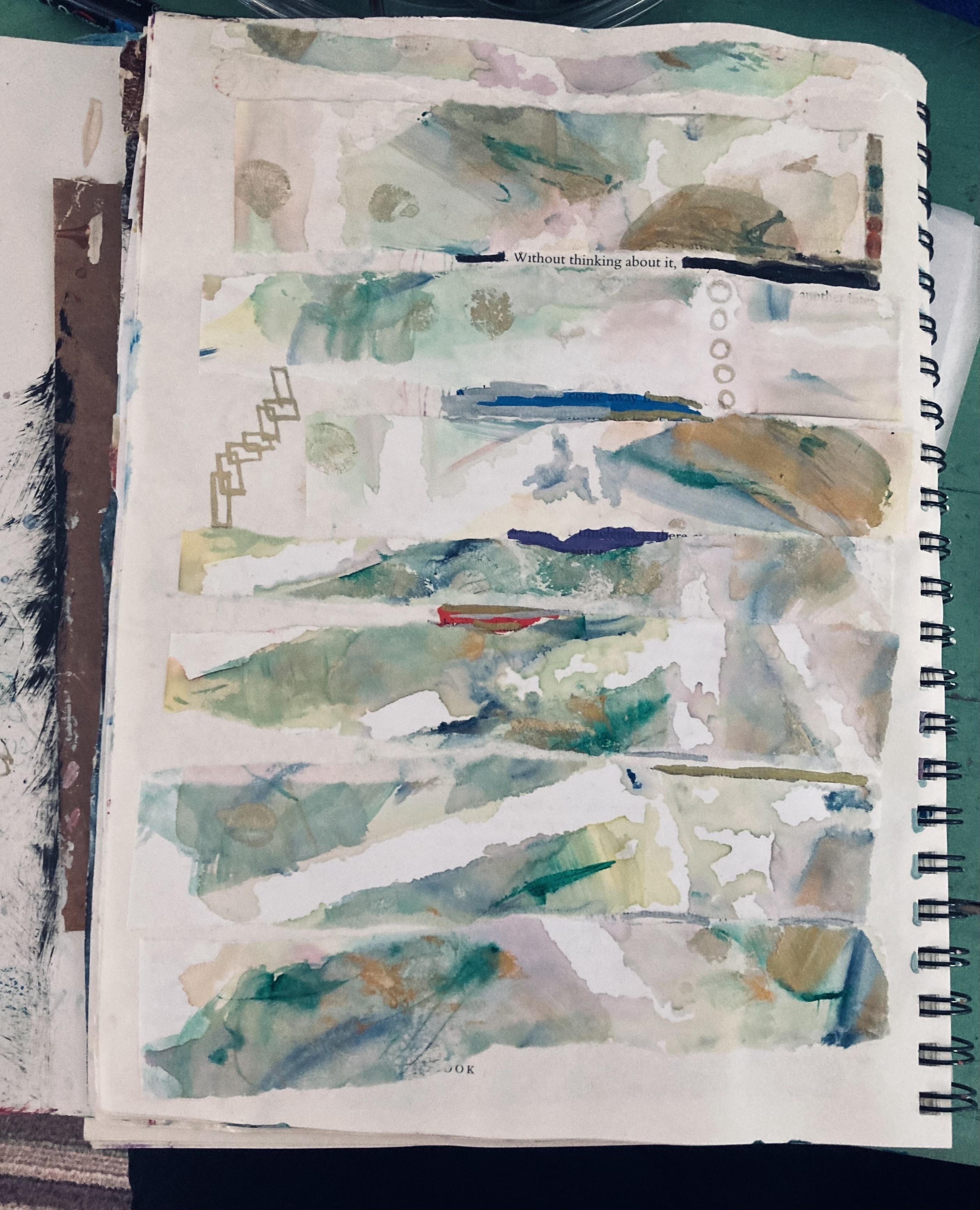 Watercolor collage - student project