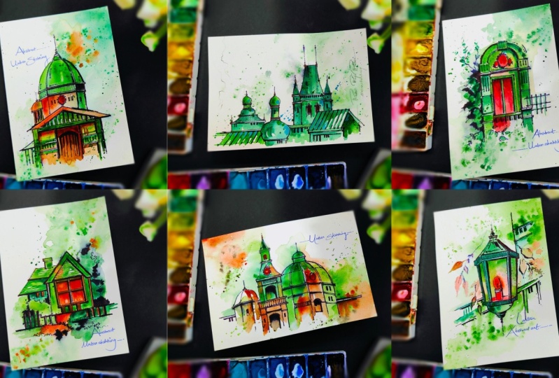 6 Days of Urban Sketching With Three Easy Steps