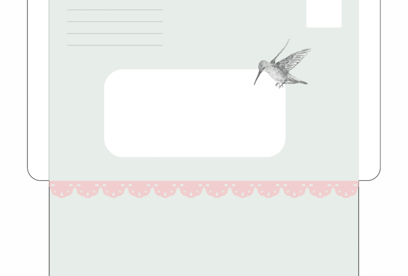 Custom envelope and notepaper in Canva