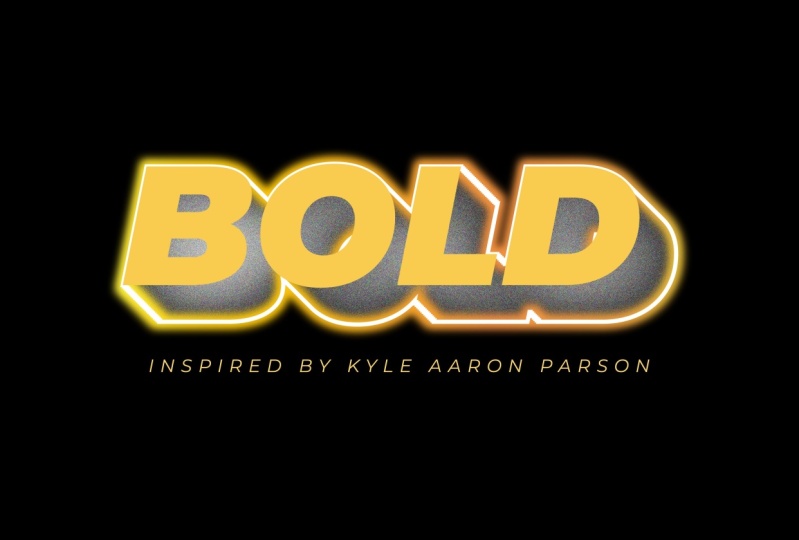 Bold. Neon Graphic style text