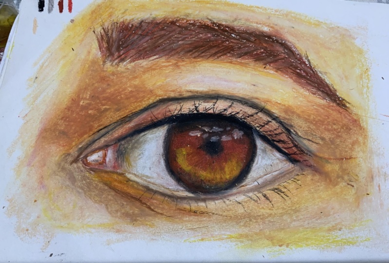 Pastel oil eye