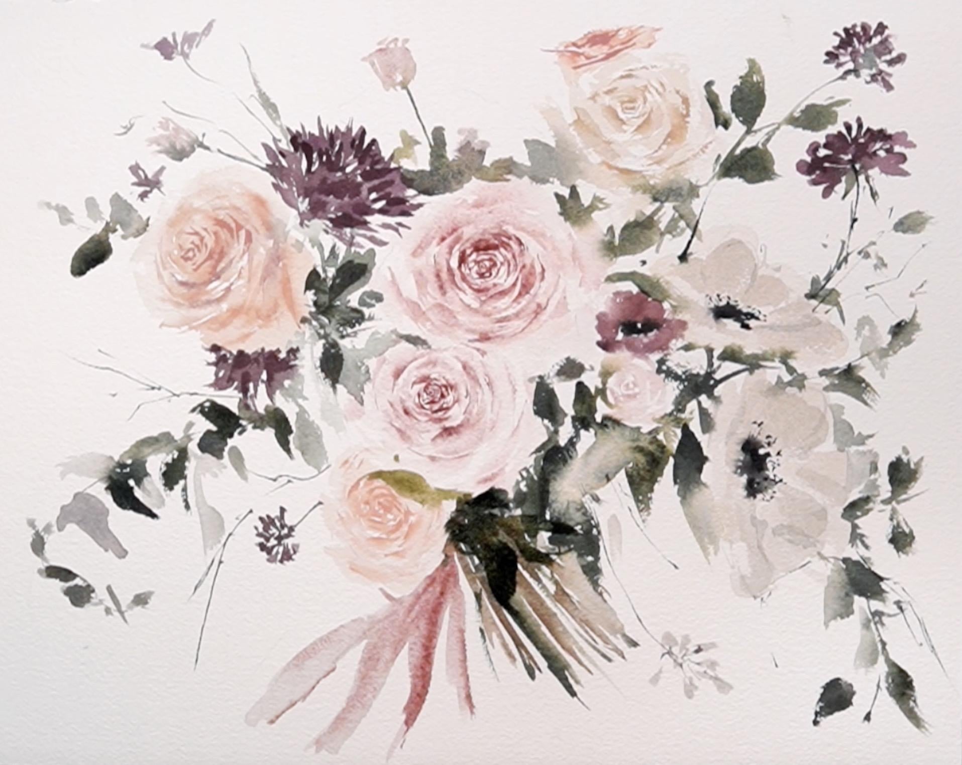Rose Wedding Bouquet - student project