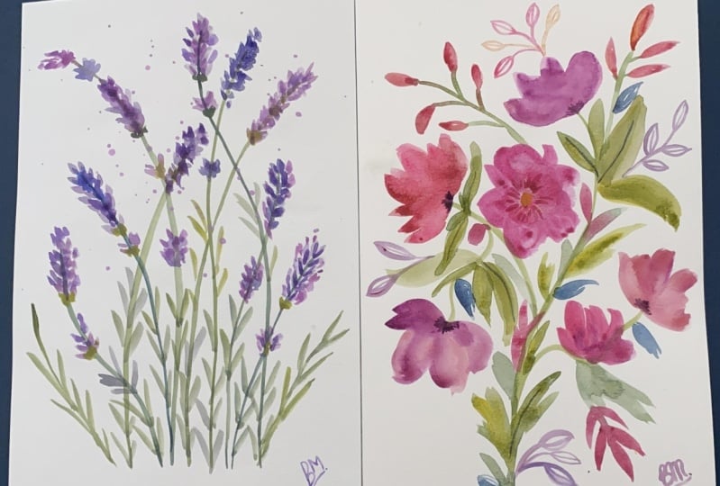 3 sets of flowers