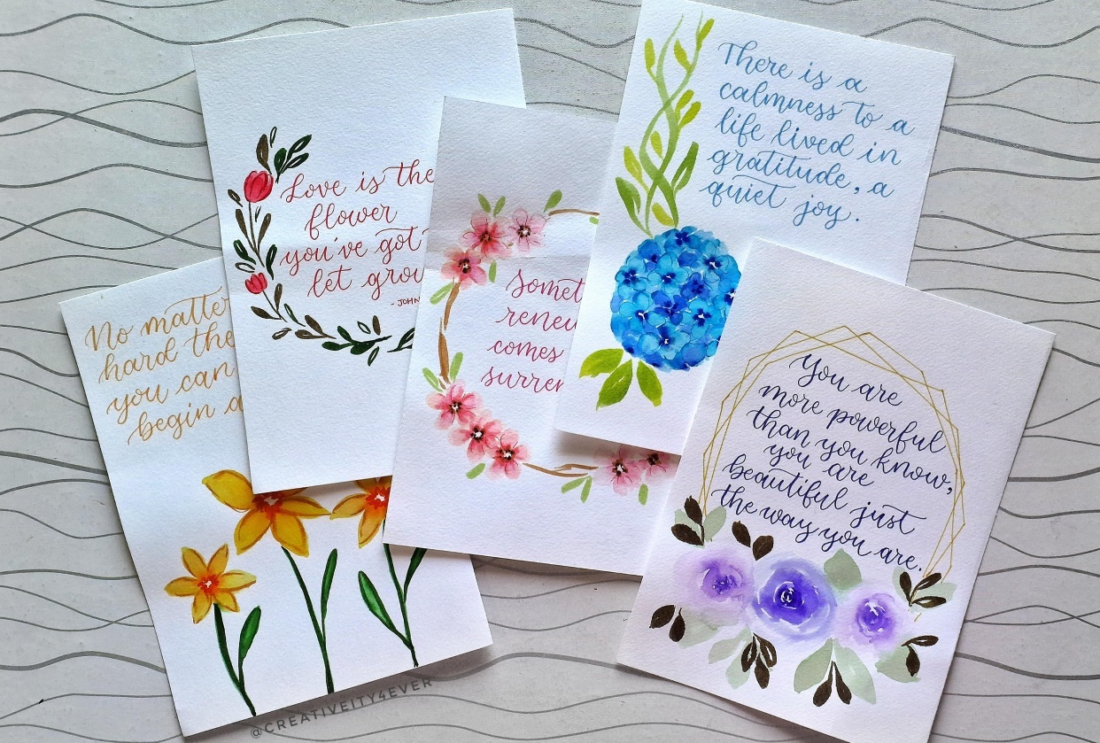 Brush Pen Blooms Challenge - student project