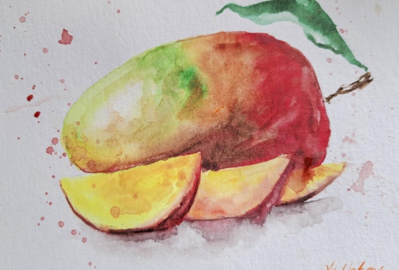 Watercolor Mango