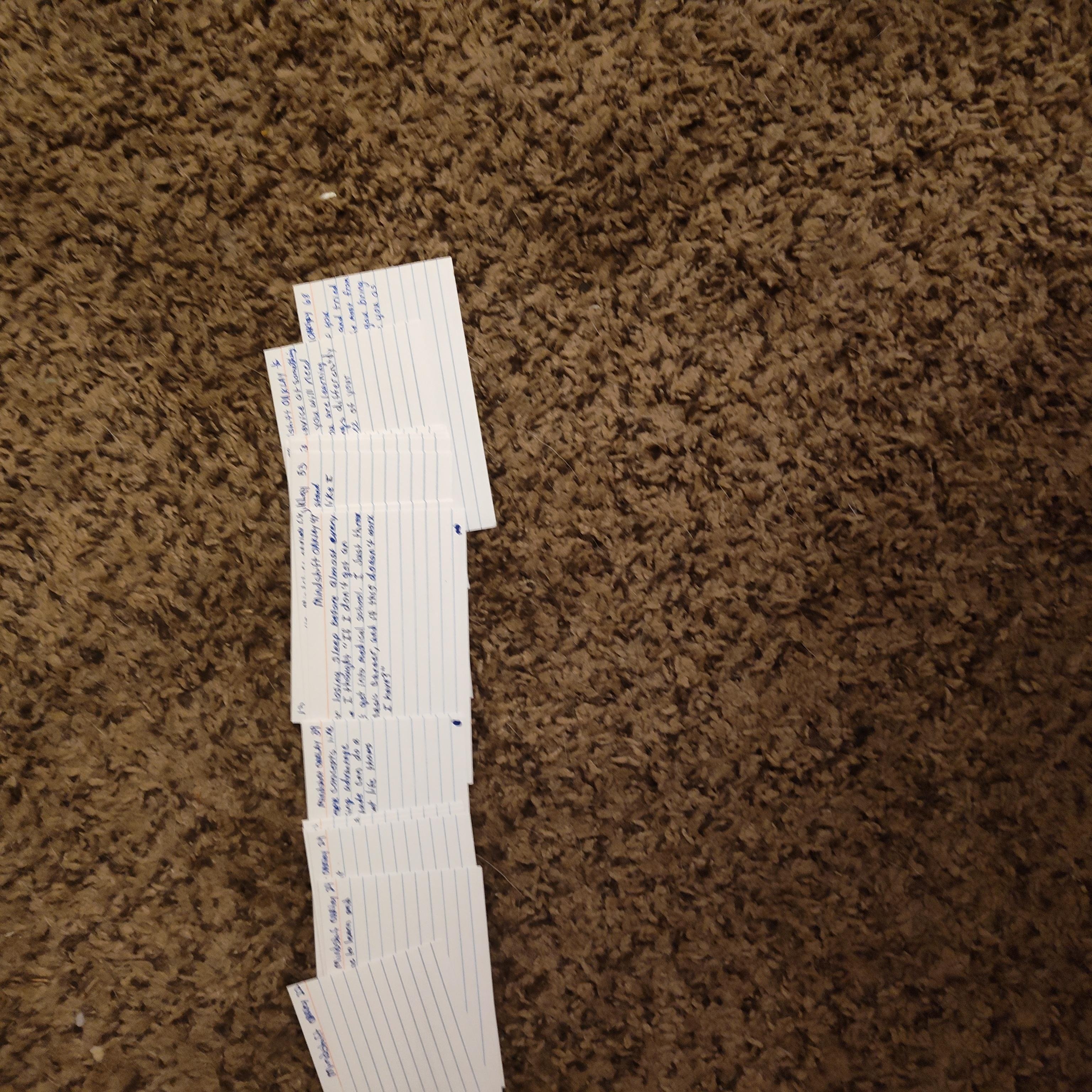 I took notes while reading. - student project