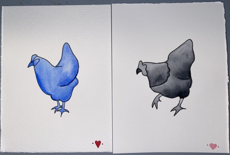 Cheap paper (left) and expensive paper (right)
